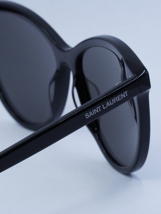 Saint Laurent SL456 001 Sunglasses Black Cat Eye Frame, Black Lenses main image 5